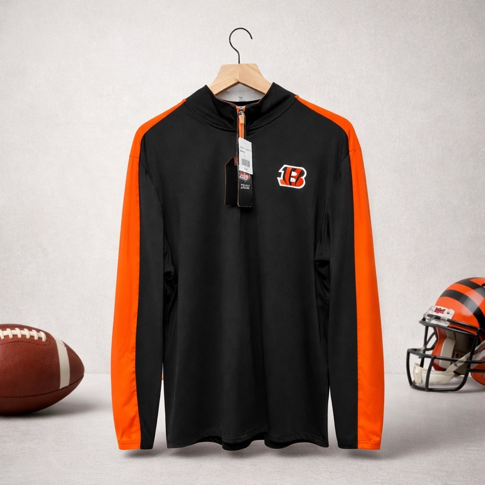 Antigua Team Apparel Black NFL Cincinnati Bengals Lightweight Pullover